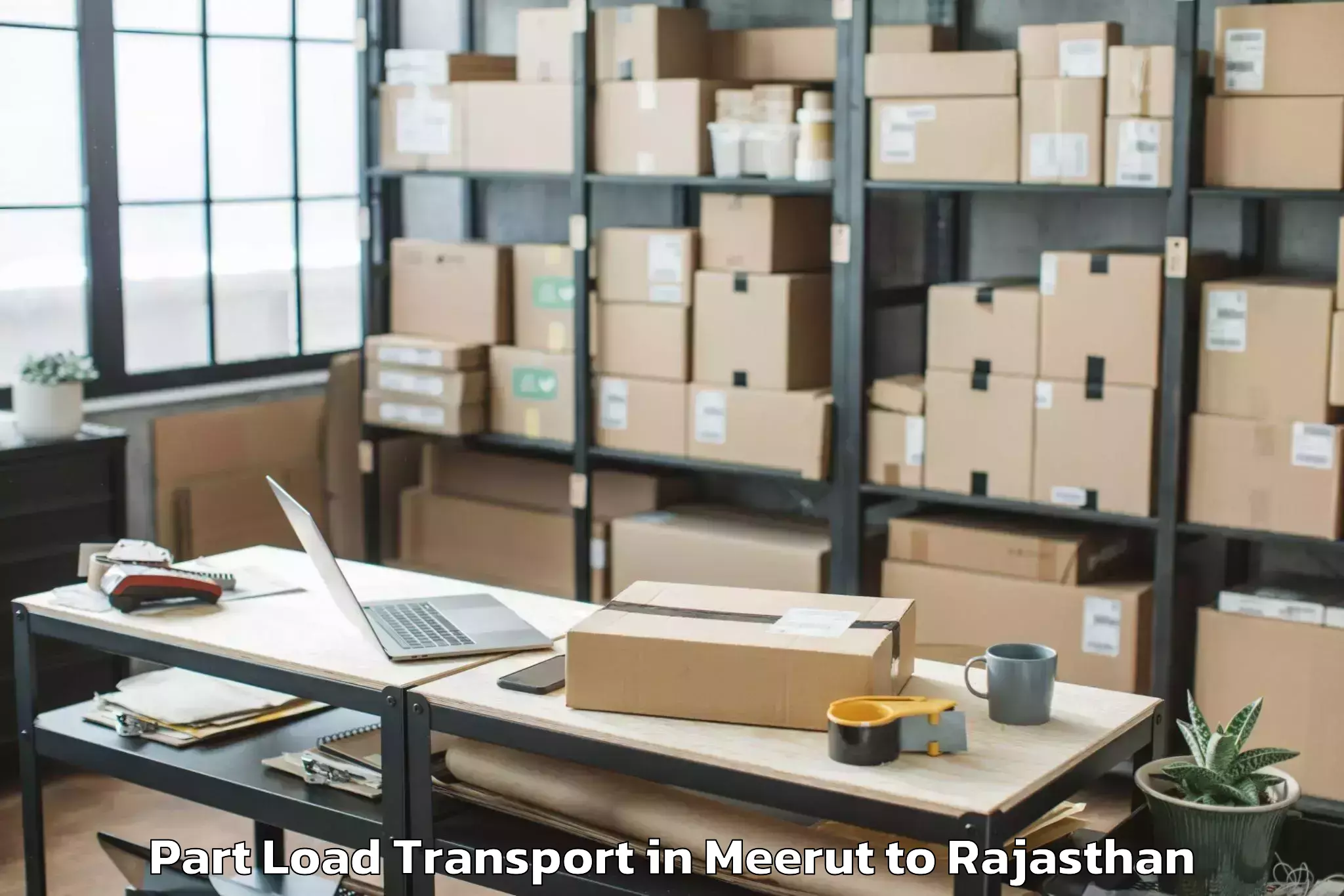 Expert Meerut to Abhilashi University Jodhpur Part Load Transport